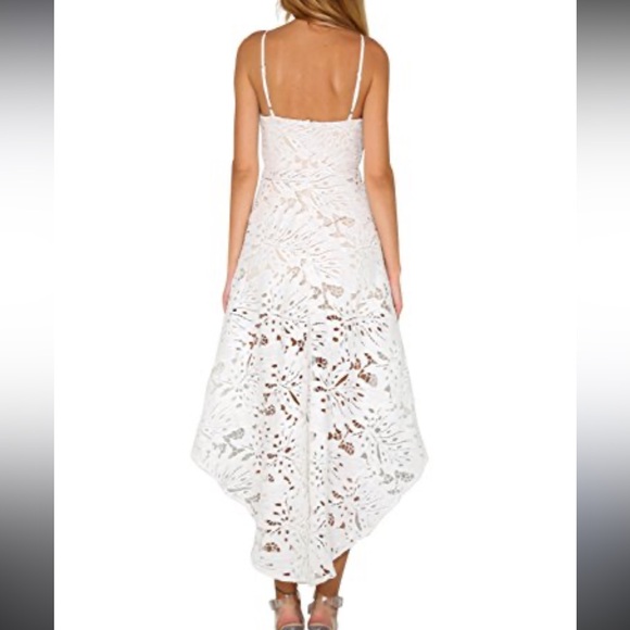 SHEIN White Lace High Low Dress - Picture 3 of 8